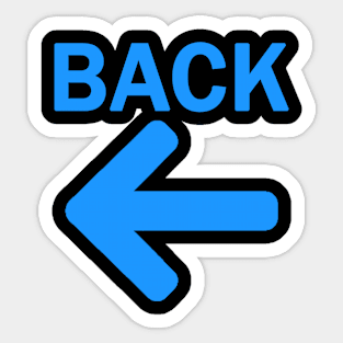 BACK / FRONT Arrow way Double Sided Print front and back Sticker